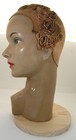 Korrect-way 1930 Female Flapper Cord Hair Deco Hat Mannequin Head Plaster Gesso