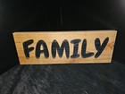 3-d  Wood Family Sign Home Art Decor Wall Hanging Plaque 16  X 5 5 