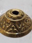 Vintage Antique Brass Escutcheon 4 Handle Door Plate History Key Art Cabinet Old