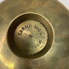 Vintage Chinese Solid Brass Bowl - Engraved Floral Design - Asian