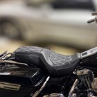 Road King For Harley Seat White Line Rider Passenger Diamond Style 1997-2007 Us