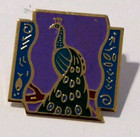 Peacock Multicolor Go Wild  Lapel Pin 1992 Shopko