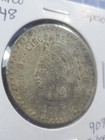 1948 Mexico 5 Peso 90  Silver Toned