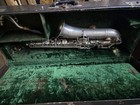 Vintage Silver Buescher Low Pitch True Tone Saxophone   Case