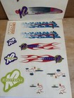 Vintage 1990 s K2 Exotech Inline Skates Sticker Sheets X 2 Hyper Wheel Snowboard
