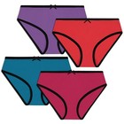 Buyless Fashion Girls Tagless Panties Soft Cotton Underwear Colored Trim 4 Pack