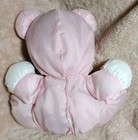 Vintage Fisher Price Puffalump Pink Teddy Bear With Rattle Baby Plush