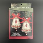 Nos Unused Holiday Time Crystalline Bell Bead Sequin Christmas Ornament Kit 234a
