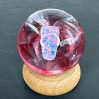 Contemporary Handmade Art Glass Marble 1 49  Big Opal With Pretty Backing Swirls