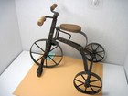 Functional Vintage Large Doll Size Rustic Iron Metal Tricycle