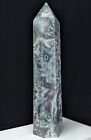 Moss Agate Tower Druzy Point Quartz Crystal Large Big Tall Gemstone Mineral