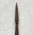19c Antique Hand Carved Iron Spear End Original Old Collectible 6 25  Long Sp162