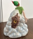 Disney Peter Pan On Cloud Big Ben Clock Behind Ceramic Figurine Taiwan
