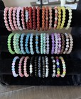 Wholesale 200 Handmade Bracelets  Display Rack  Stretchy Bracelets  Glass Beads