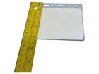 Clear Plastic Id Badge Holders Pack Of 100 Horizontal Waterproof For Lanyards 4 