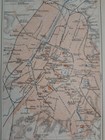 1895 Original Vintage Map - Brussels  Belgium - C10-4