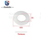 Ptfe Plastic Nylon Flat Spacer Washer Insulation Gasket Ring For Screw Bolt