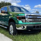 For 2009-2014 Ford F150 Led Running Tube Lights Projector Headlights Pair Black