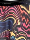 Gk Dance Wrap Skirt Adult Medium Abstract Wave Pattern Black Velvet Tie Sz M Nwt