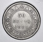 1881 Newfoundland 50 Cents