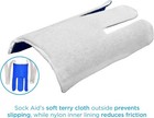 Nova Sock   Stocking Aid Soft Terry Cloth   Flexible Easy To Use With Straps