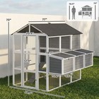 77  Large Chicken Coop For 6-8 Chickens  Outdoor Wooden Hen House Poultry Cage