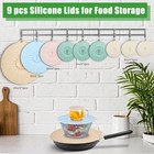 9 Pack Silicone Lids Reusable Heat Resistant For Bowls Pots