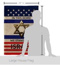 We Stand With Israel Flag Pack American For Outside House Bandera De Israeli    