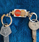 Vintage Master Charge Interbank Credit Card Miniature Keychain Metal 