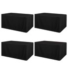 Fitted Table Covers 6 Ft Tablecloth Water Resistant Washable Rectangle 2 Pack