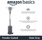 46 000 Btu Propane Patio Heater With Wheels - Slate Gray  Commercial   Residenti