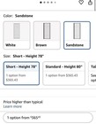 Genius Cool Retractable Screen Doors Single Door  Short Sandstone 32 - 36 X78   