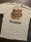 Vintage 80s Morris The Cat 9 Lives Promo Single Stitch Shirt Size M Tan Animals