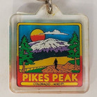 Vintage Pikes Peak Colorado  14 110 Ft  Acrylic Keychain Keyring