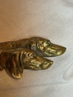 Cigar Cutter Figural Brass Dog Heads Antique Vintage With Hallmarks