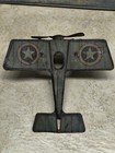 Nice Vintage J  Chein  1920 s Tin Litho Wind Up  Military Mono Airplane
