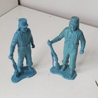 Vintage Marx Wwii French Soldiers Light Blue Plastic Lot Of 16     8 Poses