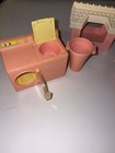 Misc Lot Vtg Playskool Dollhouse Furniture Victorian 90s Washer Piano Dog House