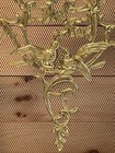 Vintage French Rococo Revival Brass Trifold Lovebirds Fireplace Screen  Paw Feet