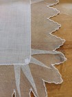 Vgt White Cotton Center Netted Lace Wedding Hankie Handkerchief