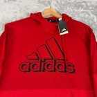 Adidas Team Issue Pullover Hoodie Mens Size Large Red Ke2078 New