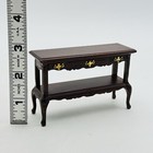 Vintage Miniature Dollhouse Fantastic Merchandise Dark Walnut Console Hall Table