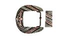 Maverick Western 2 Piece Belt Buckle With Copper And Silver  Hand Engraved