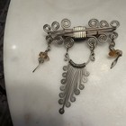 Peruvian Silver-tone Brooch Pin