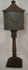 Antique 19th Century Victorian Style Letters Mailbox With Base Stand