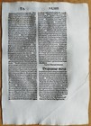 Original Incunable Leaf Bonaventura Opuscula Strasbourg Husner  d  - 1495