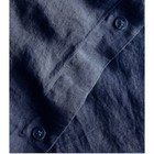 New Quince European Linen Duvet Cover Only Navy Blue King California King 