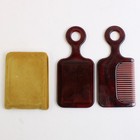 Set Of 3 Vintage Bakelite Hair Comb Pick Mirror And Case Made In Hong Kong