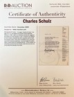 Rare   Charles M  Schulz - Unique Letter Signed   Authenticated 02 4 1986 