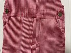 Vintage Oshkosh Bgosh Railroad Stripe Overalls Size 4t Red White